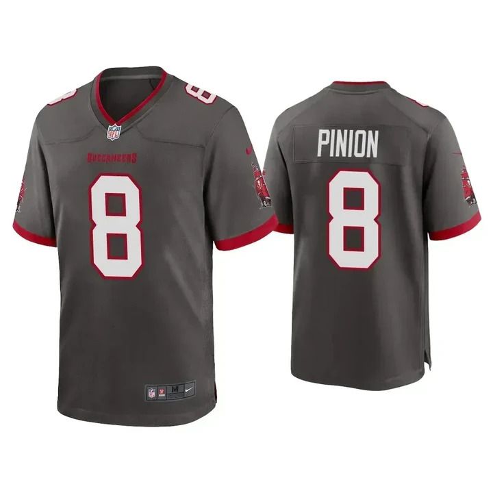 Men Tampa Bay Buccaneers 8 Bradley Pinion Nike Grey Game NFL Jersey